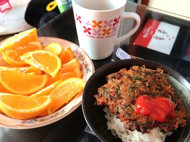 tortang giniling &blueberry hot tea|adys penaさん