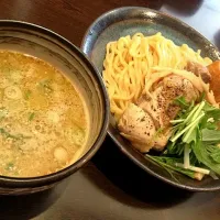 鶏ポタージュつけめん@麺彩房。13時からの限定メニュー。うまし！|ハシバジンさん