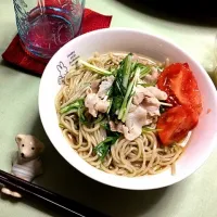 Snapdishの料理写真:豚しゃぶ蕎麦。|raikaさん