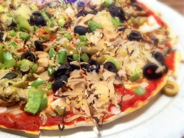 veggie taco pizza sans cheese|Gabiさん