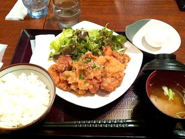 からあげおろポン定食|angさん