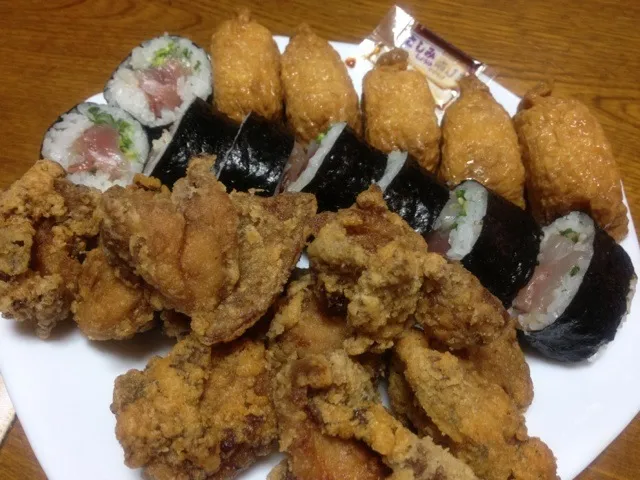 お寿司と竜田揚げ|yasbongさん