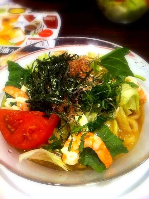 うどんサラダ|おうちご飯と外食の記録^^さん