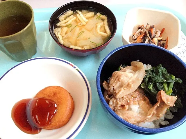 Snapdishの料理写真:焼き豚塩カルビ丼+α|nariさん