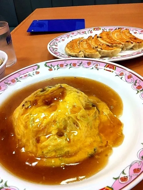 天津飯 京風ダレ、餃子|yoooochanさん