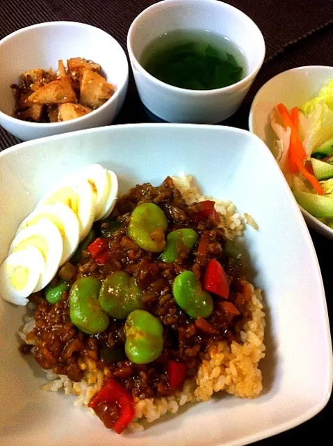 keema curry そら豆とピーマンのひき肉カレー|Sakikoさん