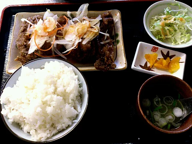 鶏南蛮定食|ふじかおさん