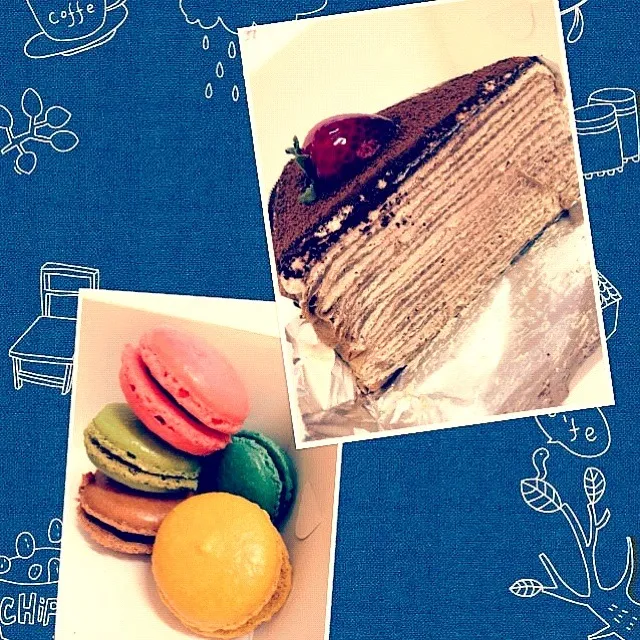 Snapdishの料理写真:mille crepe&macaron|mahさん