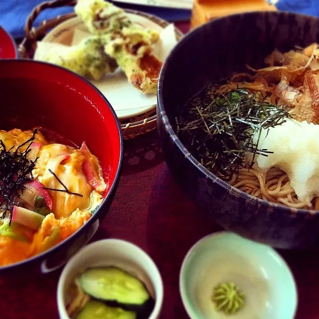 ちくわ天付おろしそばと玉丼|kureyanさん