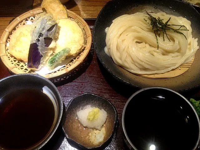 元喜うどん、野菜天ざるうどん|nofalindaさん