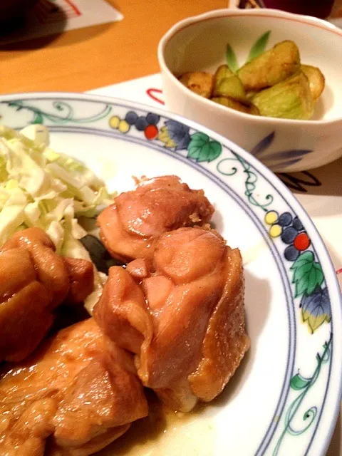 鶏肉の照焼き、ナスの素揚げ|Shinsuke Nakanishiさん