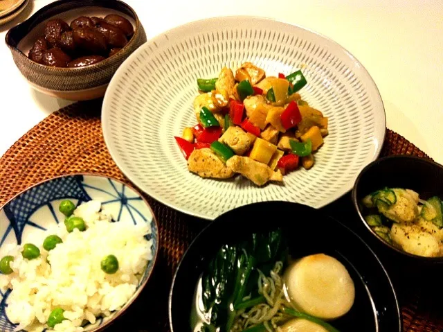 鶏の炒めもの定食|なおさん