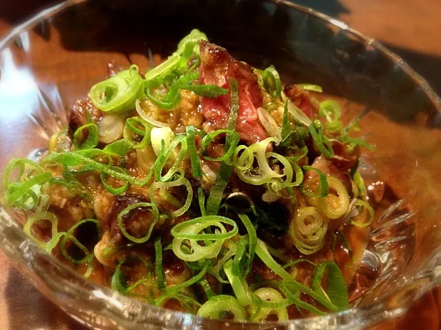 熊本県産馬特上カルビ炙り焼き山かけ|mikochieさん