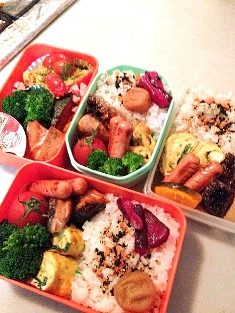 四人弁当😊 ごはん抜きになってから食べれる様になった長女の弁当。少しづつ増やしていこうと思います😁✨|りんさん