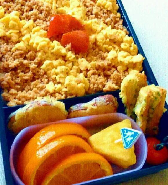 鶏そぼろのお弁当|naomin.･*さん