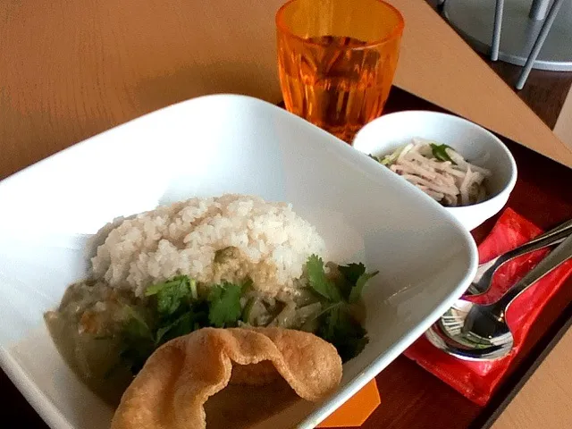 green curry with small salad|mieさん