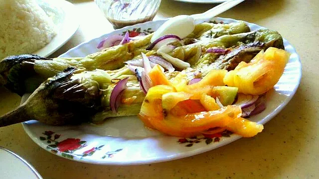 eggplant with tomato|janine higamiさん