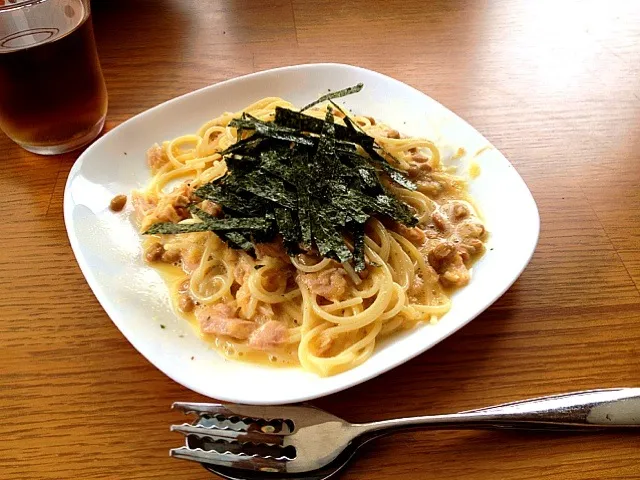 Snapdishの料理写真:納豆ツナパスタ|tsumasakiさん