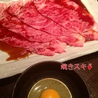 すき焼き肉を焼き+卵+ご飯|tokaraさん