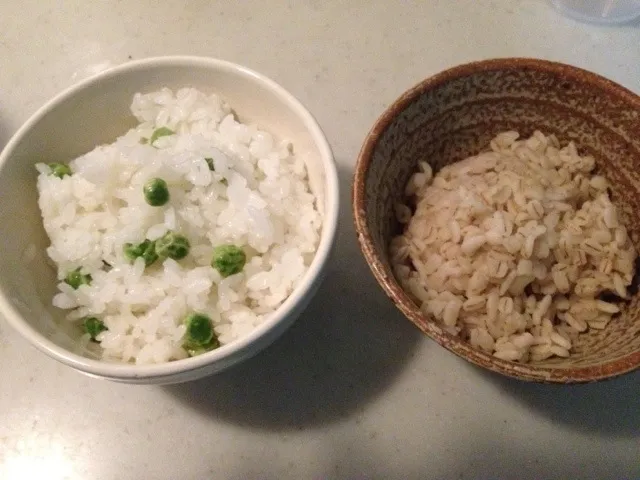 豆御飯と麦御飯|りんさん