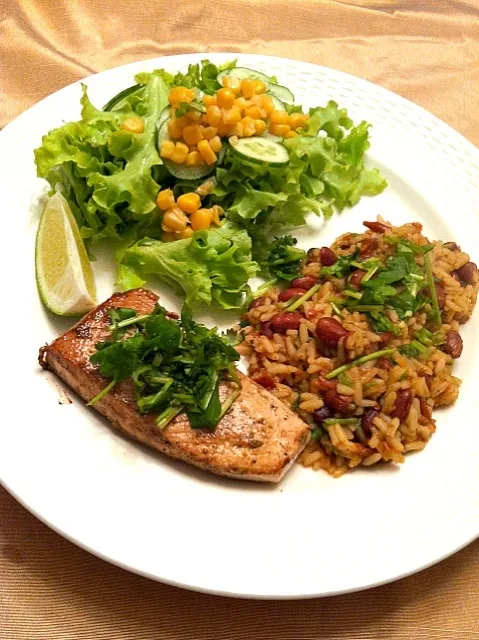 tuna steak & beans rice|Yoshinaさん