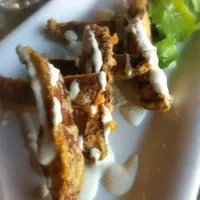 portabello mushroom "fries" with horseradish|Courtney Wrightさん