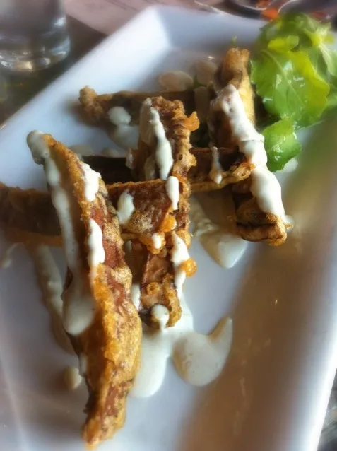 portabello mushroom "fries" with horseradish|Courtney Wrightさん