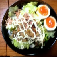 Snapdishの料理写真:モリモリサラダうどん|阿部昭子さん