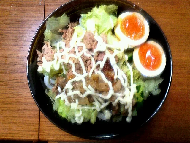 Snapdishの料理写真:モリモリサラダうどん|阿部昭子さん