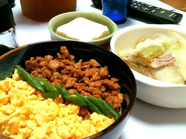 三色丼 白菜と豚肉のミルフィーユ|もりみきさん