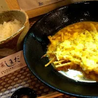 Snapdishの料理写真:かきあげの卵とじ丼|姫さん