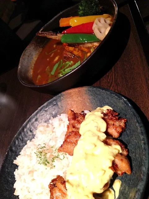 Snapdishの料理写真:自家製タルタルソースのチキン南蛮カレー|tsuyokiさん