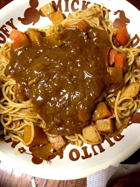 昨日のカレーでカレースパゲッティ|hiroさん