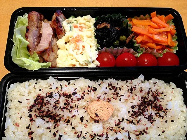 毎日の中学生弁当。最近お弁当が残ってくる日が多いので、今日は控え目。|松浦有里さん