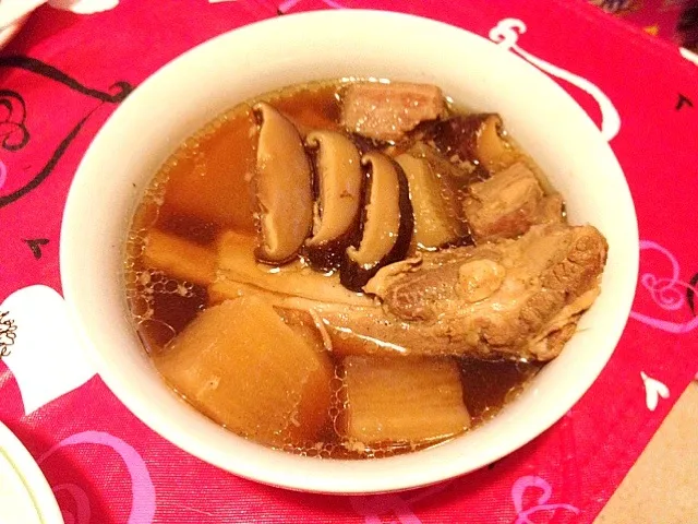 Snapdishの料理写真:pork rib with shitake soup :)|Lukkaew_Lkさん