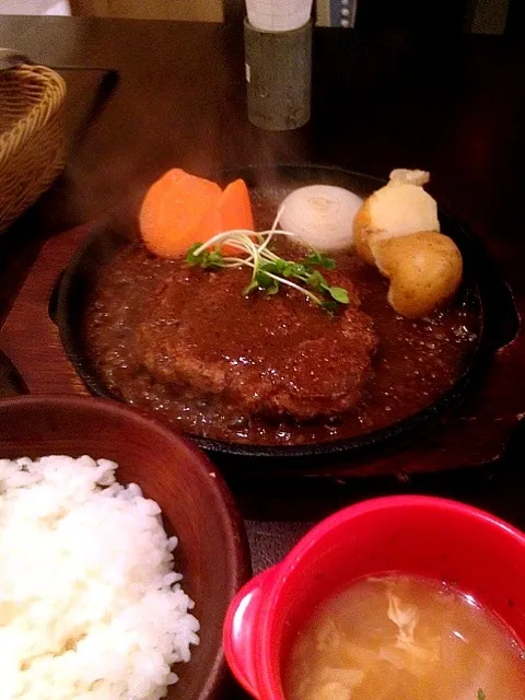 ハンバーグ定食@まーさん 渋谷本店|chan mitsuさん