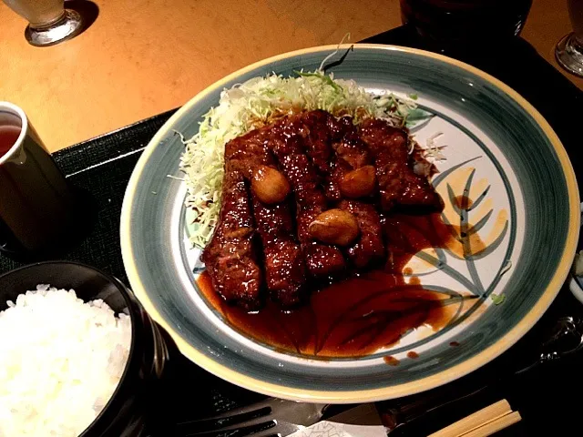 Snapdishの料理写真:四日市名物 トンテキ定食|あーちゃんさん