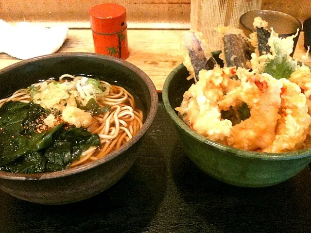 ミニ天丼セット＠水道橋とんがらし|DJ加持さんさん