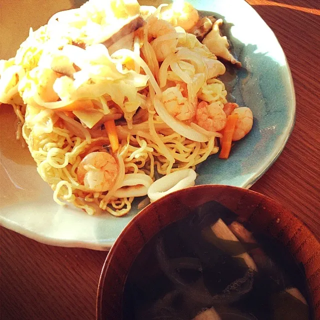 あんかけ焼そば    わかめスープ|りえさん