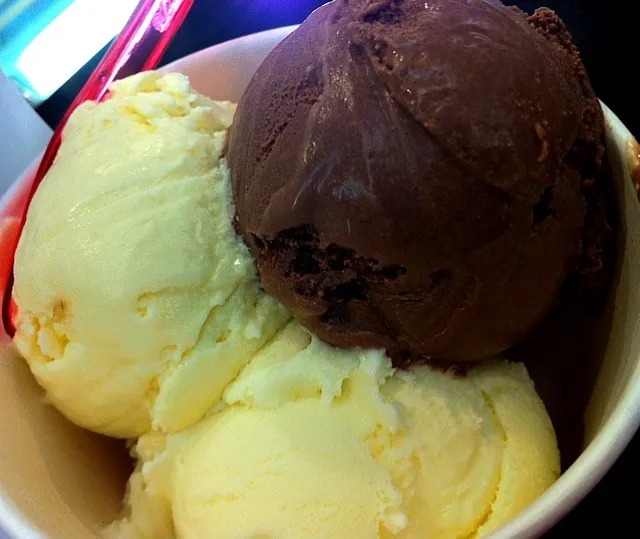 Snapdishの料理写真:milk and chocolate icecream|Issara. 🍴さん