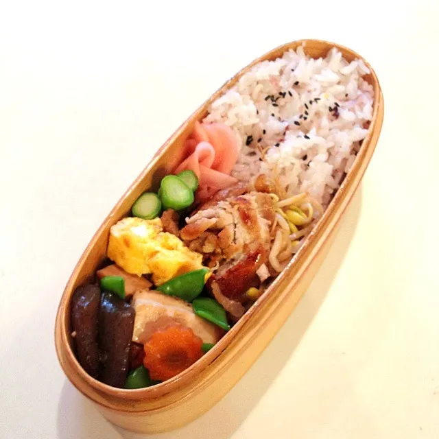 豆もやしと豚肉の炒め物弁当|＊さくら＊さん