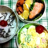 Snapdishの料理写真:ポテサラ弁当|池沢さん