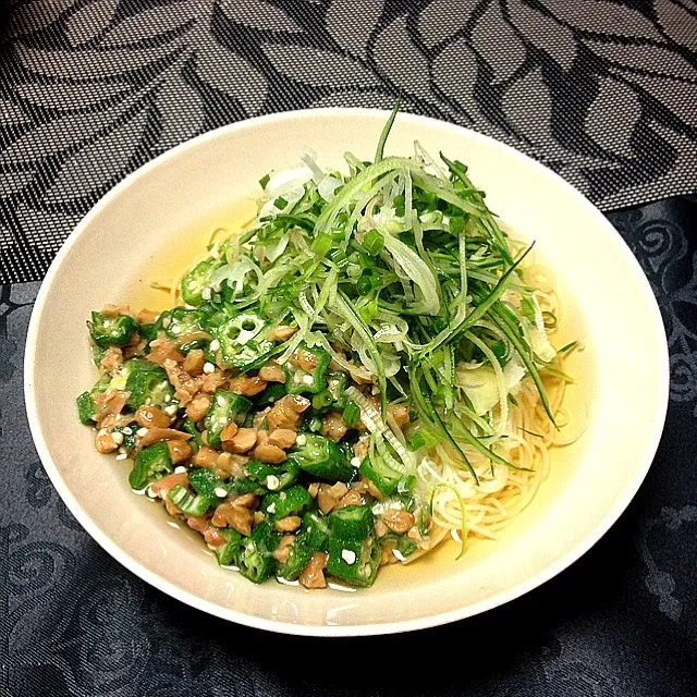 ねばねば ぶっかけそうめん|椿です♡さん