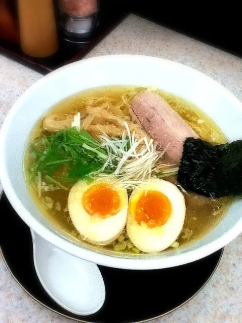 神保町SOUP「地鶏だし淡麗塩Soup」650円+半熟卵ハーフ50円|hoppycowさん