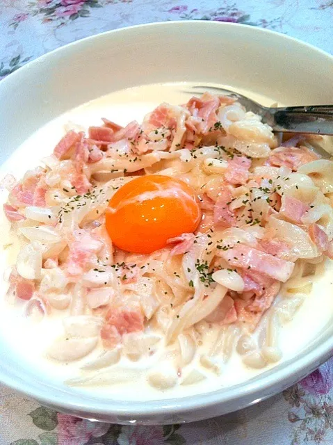 ♡特製♡♡生パスタのカルボナーラ♡|由寿妃さん