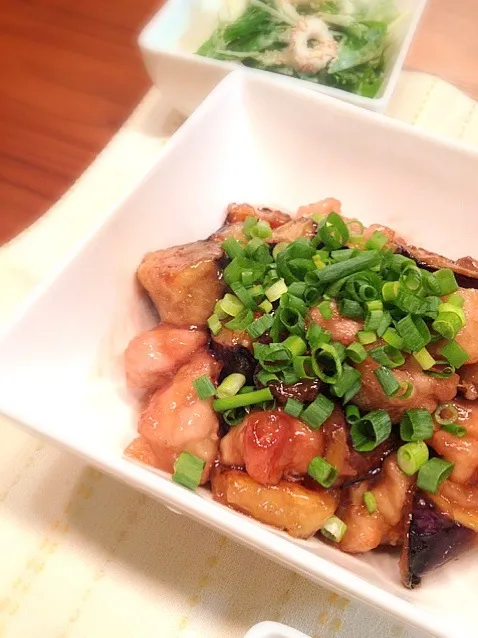 鶏肉と茄子の酸っぱ煮|まもくるさん