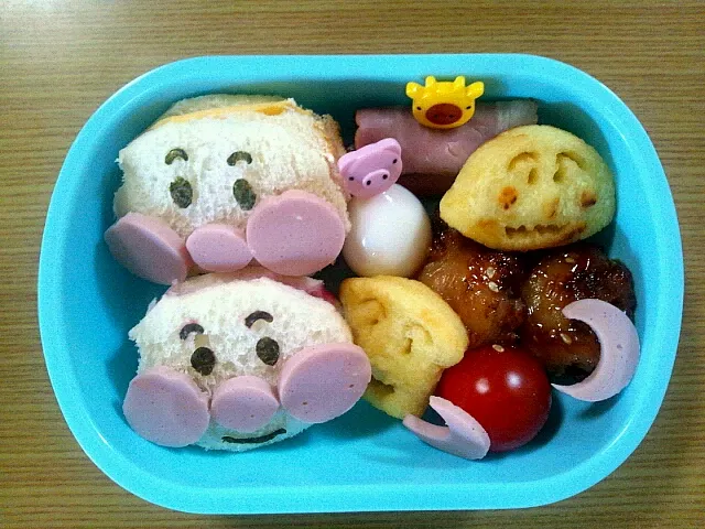 Snapdishの料理写真:アンパンマンサンド弁当|Yuhki Jさん