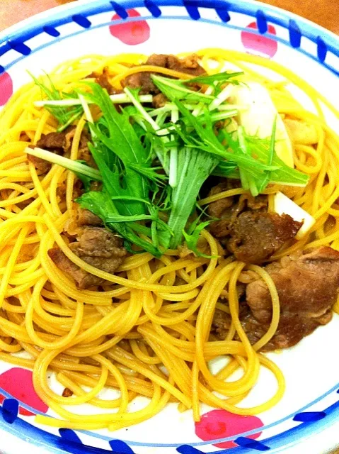 日替りパスタ 牛肉と長ネギの醤油ソース 577円|Shigechika AIKAWAさん