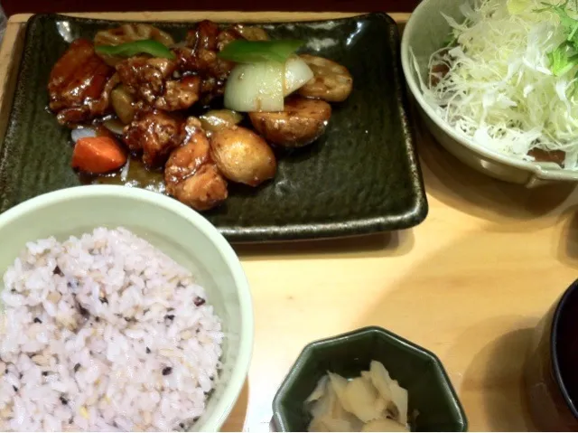 鶏黒酢あん定食|tkさん