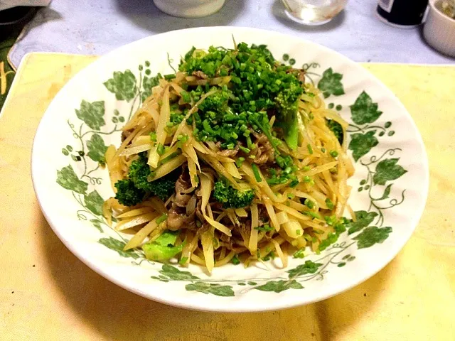 牛肉とじゃがいものシャキシャキサラダ わさび醤油とオリーヴオイルで和えて|Ikue Sawadaさん